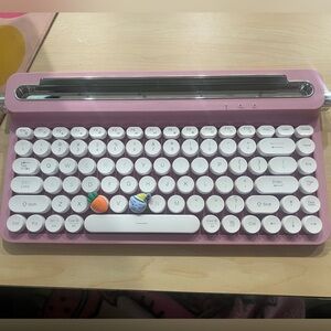 Pink and White Retro Keyboard